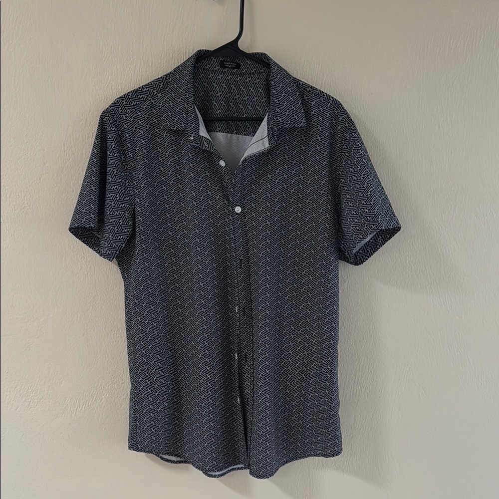Men's Black Patterned Shirt